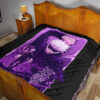 Jujutsu Kaisen Anime Premium Quilt Smiling Satoru Gojo Purple Power Quilt Blanket 19