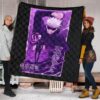 Jujutsu Kaisen Anime Premium Quilt Smiling Satoru Gojo Purple Power Quilt Blanket 1