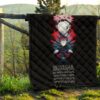 Jujutsu Kaisen Anime Premium Quilt Sukuna And Yuji No Face White Kanji Patterns Quilt Blanket 13