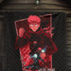 Jujutsu Kaisen Anime Premium Quilt Sukuna And Yuji Red Shadow Power Evil Smiling Quilt Blanket 7