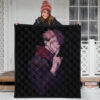 Jujutsu Kaisen Anime Premium Quilt Sukuna Yuji Combine Black Fire Evil Smiling Quilt Blanket 3