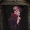 Jujutsu Kaisen Anime Premium Quilt Sukuna Yuji Combine Black Fire Evil Smiling Quilt Blanket 7