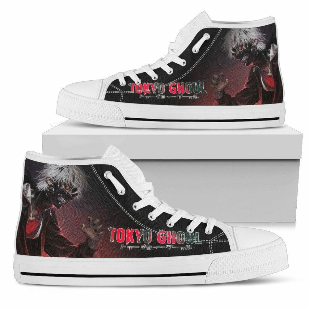 Ken Kanaki Sneakers Tokyo Ghoul High Top Shoes Anime Fan Gift Idea