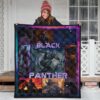 King T'Challa Black Panther Premium Quilt Blanket Movie Home Decor Custom For Fans 3