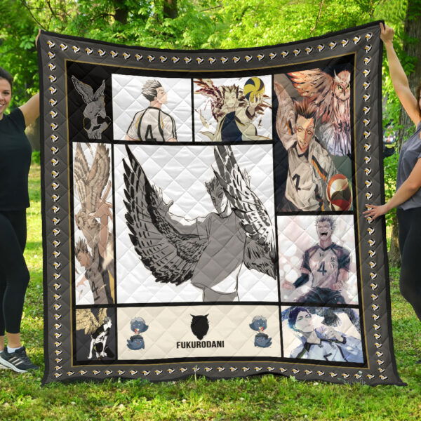 Kotaro Bokuto Haikyuu Premium Quilt Blanket Anime Home Decor Custom For Fans