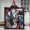 Levi Ackerman Attack On Titan Premium Quilt Blanket Anime Home Decor Custom For Fans 3