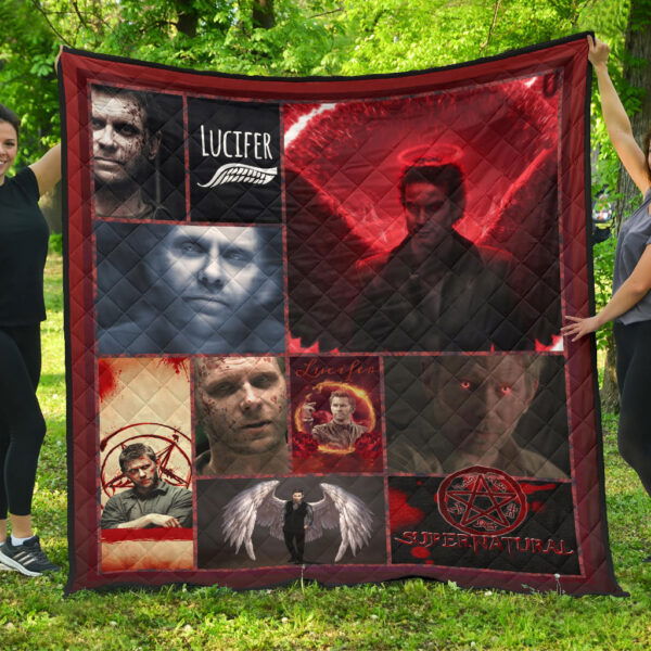 Lucifer Supernatural Premium Quilt Blanket Movie Home Decor Custom For Fans