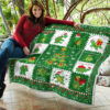 Merry Xmas Turtle Quilt Blanket Funny Xmas Gift Turtle Lover 11