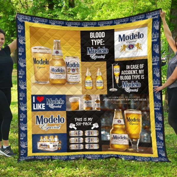 Modelo Especial Quilt Blanket Funny Gift For Beer Lover