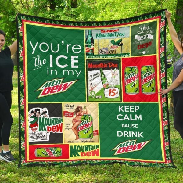 Mountain Dew Quilt Blanket For Soft Drink Lover