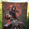 Naruto Anime Itachi Sasuke Uchiha Fighting Premium Quilt Blanket 5