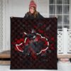 Naruto Anime Itachi Uchiha Power Crow Fading Premium Quilt Blanket 3