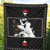 Naruto Anime Itachi Uchiha White Silhouette Crow Faded Premium Quilt Blanket 5