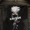 Naruto Anime Kakashi Hatake Sharingan Copy Ninja Black Premium Quilt Blanket 7