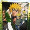 Naruto Anime Minato Konoha Hokage Kunai Fighting Premium Quilt Blanket 5