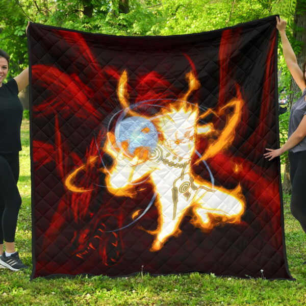 Naruto Anime Naruto Bijuu Mode Power Sharingan Premium Quilt Blanket