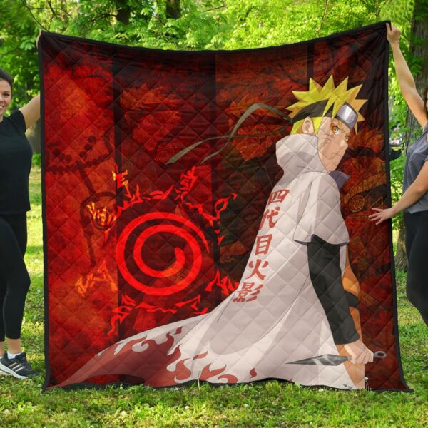 Naruto Anime Naruto Hokage Battle Moments Background Premium Quilt Blanket