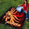 Naruto Anime Naruto Nine Tails Red And Black Premium Quilt Blanket 9