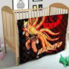 Naruto Anime Naruto Nine Tails Red And Black Premium Quilt Blanket 21