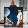 Naruto Anime Naruto Sage Mode And Minato Hokage Galaxy Premium Quilt Blanket 3