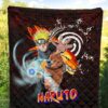 Naruto Anime Naruto Sharingan With Kurama Eight Trigrams Seal Premium Quilt Blanket 5