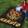 Naruto Anime Naruto Together With Kurama In Battle Premium Quilt Blanket 9