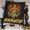 Naruto Anime Naruto Together With Kurama In Battle Premium Quilt Blanket 1