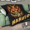 Naruto Anime Naruto Together With Kurama In Battle Premium Quilt Blanket 17