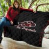 Naruto Anime Premium Quilt - Akatsuki Members In Red Cloud Sharingan Patterns Quilt Blanket 11