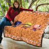 Naruto Anime Premium Quilt - Cute Chibi Team 7 Naruto Sasuke Sakura Finger Jutsu Quilt Blanket 11