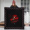 Naruto Anime Premium Quilt - Itachi After Reincarnation Red Moon Akatsuki Cloud Quilt Blanket 3