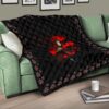 Naruto Anime Premium Quilt - Itachi After Reincarnation Red Moon Akatsuki Cloud Quilt Blanket 17