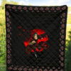 Naruto Anime Premium Quilt - Itachi After Reincarnation Red Moon Akatsuki Cloud Quilt Blanket 5