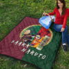 Naruto Anime Premium Quilt - Little Gaara And Naruto With Shukaku And Gamabunta First Fighting Quilt Blanket 9