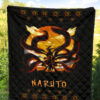 Naruto Anime Premium Quilt - Naruto Eight Trigram Seal With Kyuubi Nine Tails Quilt Blanket 5