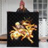 Naruto Anime Premium Quilt - Naruto Fighting Bijuu Mode Eight Trigram Seal Quilt Blanket 3