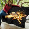 Naruto Anime Premium Quilt - Naruto Fighting Bijuu Mode Eight Trigram Seal Quilt Blanket 11