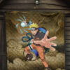 Naruto Anime Premium Quilt - Naruto Rasengan Giant Scroll Sage Scene Quilt Blanket 7