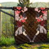 Naruto Anime Premium Quilt - Sakura Punch Cherry Blossom Konoha Symbol Quilt Blanket 13