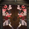 Naruto Anime Premium Quilt - Sakura Punch Cherry Blossom Konoha Symbol Quilt Blanket 7