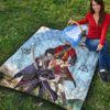 Naruto Anime Premium Quilt - Team 7 Fighting Vs Obito Manga Leaf Village Sky Quilt Blanket 9