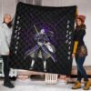 Naruto Anime Premium Quilt - Uchiha Obito Purple Sharingan Minimal Quilt Blanket 1