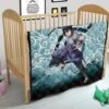 Naruto Anime Sasuke Uchiha Cloud Pattern Blue Theme Premium Quilt Blanket 21