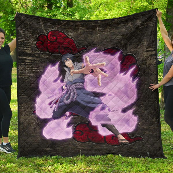 Naruto Anime Sasuke Uchiha Susano Power Grey Premium Quilt Blanket