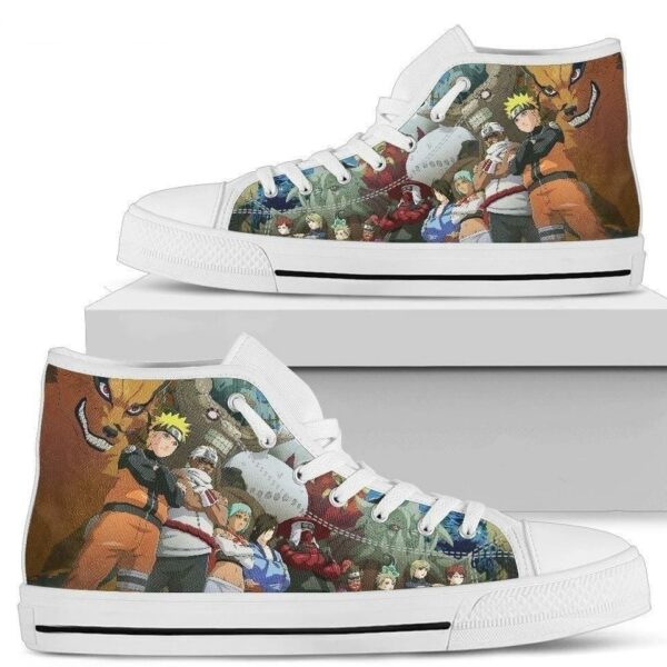 Naruto Tailed Beasts Anime Sneakers High Top Shoes Fan Gift