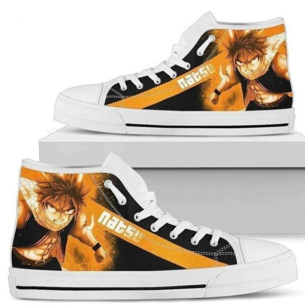 Natsu Fairy Tail Anime Sneakers High Top Shoes Fan Gift