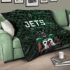 New York American Football Jets Football Cool Player Dark Green Theme Premium Quilt Blanket 17