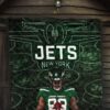 New York American Football Jets Football Cool Player Dark Green Theme Premium Quilt Blanket 7