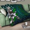 New York American Football Jets Football Player 24 Running Fading American Flag Premium Quilt Blanket 17