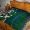 New York American Football Jets Football Player 24 Running Fading American Flag Premium Quilt Blanket 19